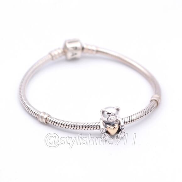 PANDORA Limited Edition Teddy Bear Charm With 14K GOLD - 791166 - Picture 6 of 11